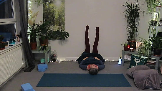 Legs up the wall meditation